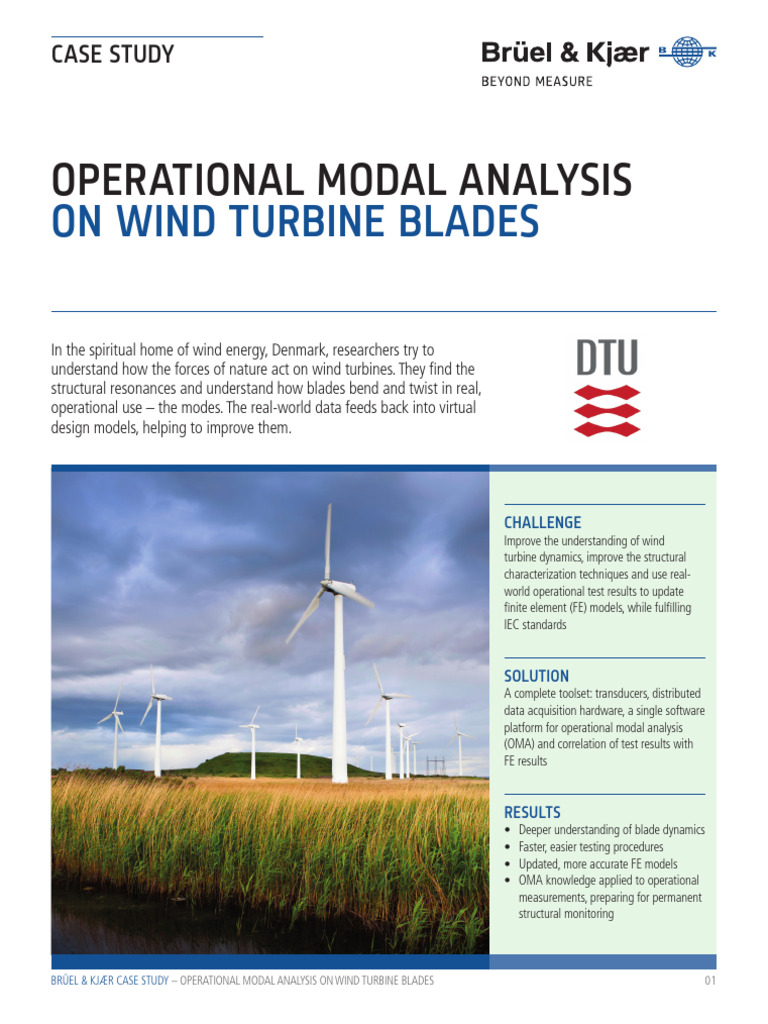 Case Study - Operational modal analysis on wind turbine blades (BN1630 ...