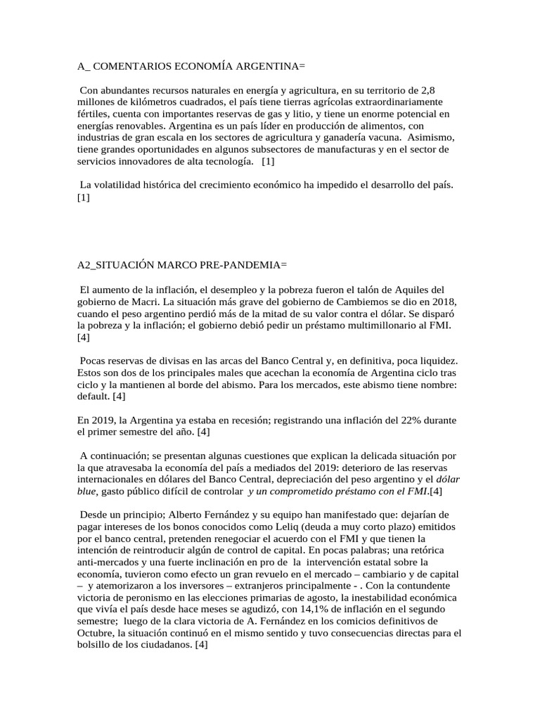 S. Económica Argentina, y Su Repercusion en s. Energético.....2121 ...