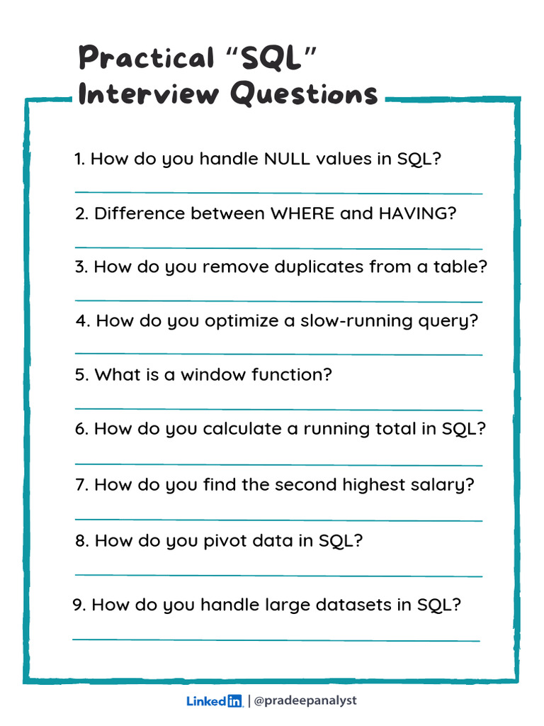 Essential SQL Interview Questions | PDF