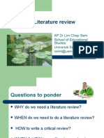 Literature Review - How To Go About It!