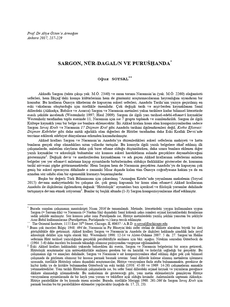 Sargon Nur Dagal N Ve Purusanda | PDF