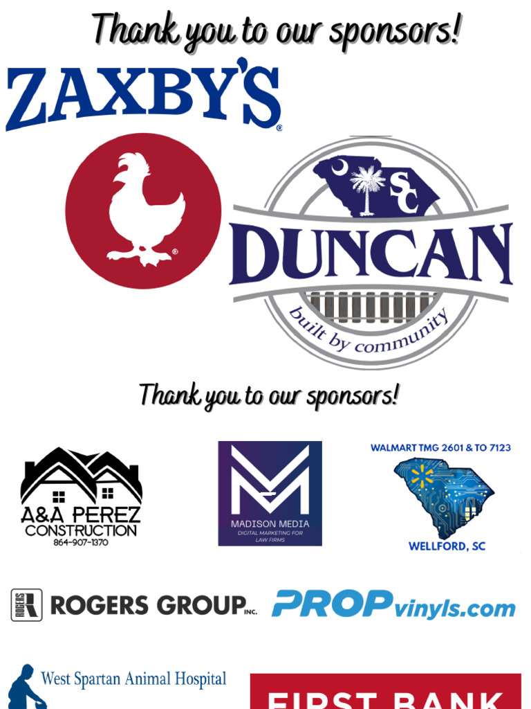 Town of Duncan SC Sponsor Acknowledgment | PDF