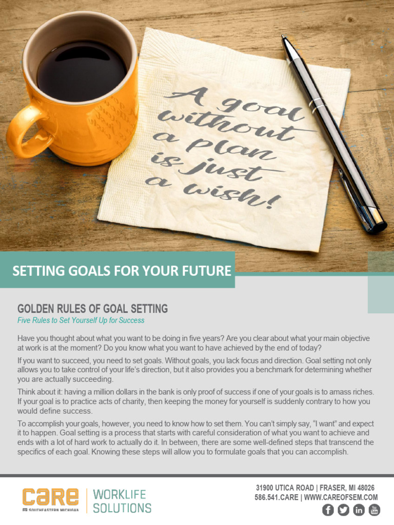 Golden Rules for Effective Goal Setting | PDF | Goal | Goal Setting