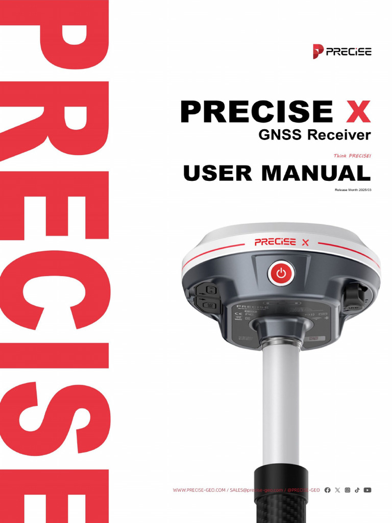 PRECISE X GNSS Receiver Manual | PDF | Computer File | Usb