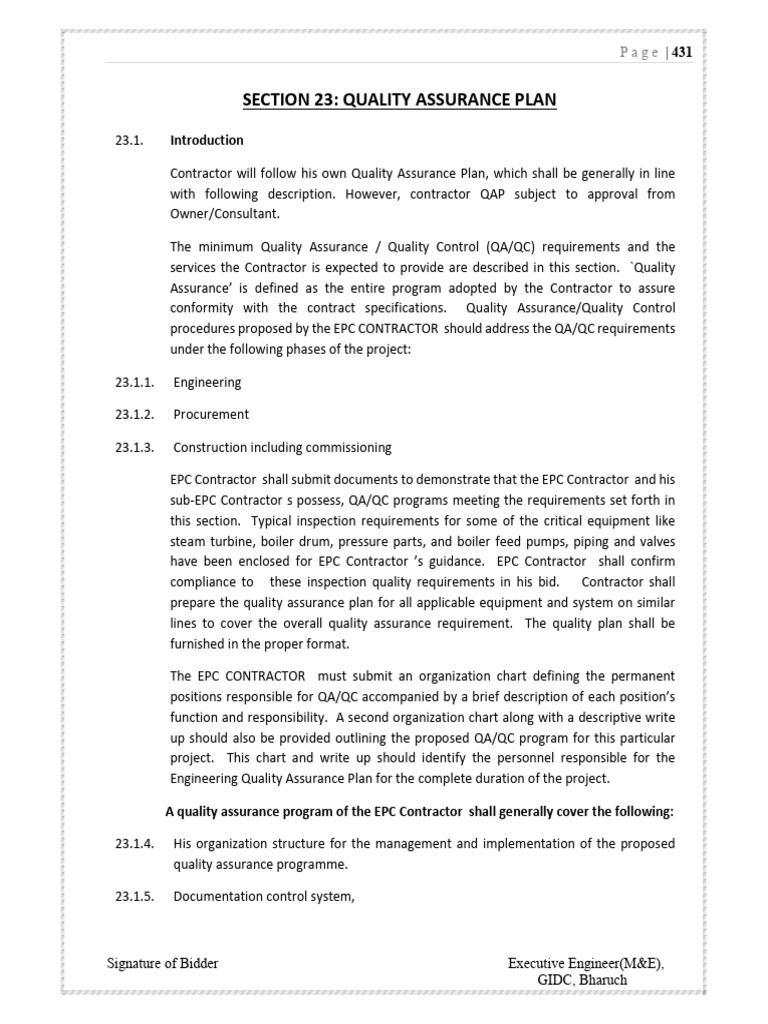Quality Assurance Plan | PDF | Quality Assurance | Specification ...