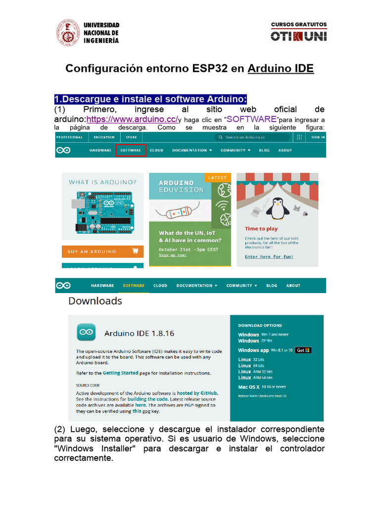 Configuración ESP32 en Arduino IDE | PDF | Arduino | Microsoft Windows
