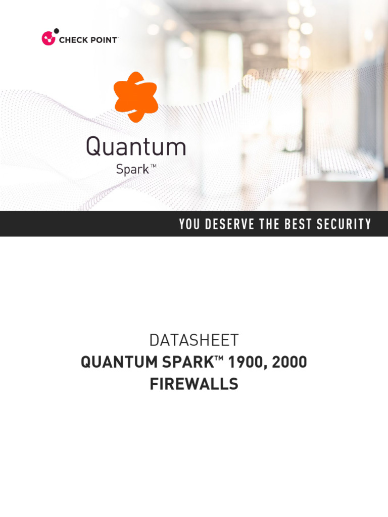 Quantum Spark 1900/2000 Firewall Overview | PDF | Firewall (Computing ...