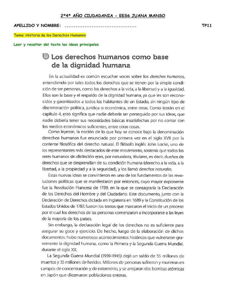 Historia de los Derechos Humanos | PDF