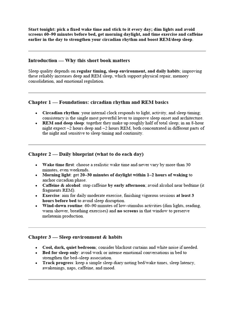Sleeping Better | PDF | Sleep | Circadian Rhythm