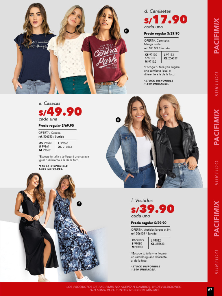 Ofertas de Ropa Pacifimix: Surtido 2023 | PDF | Economias | Moda