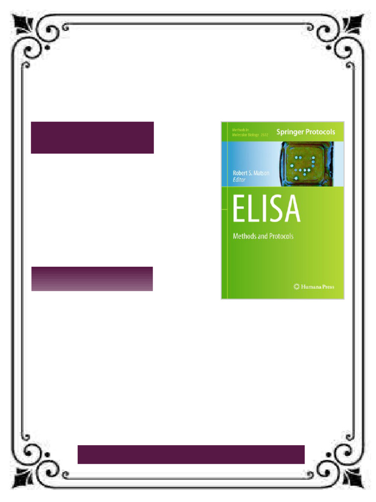 ELISA Methods and Protocols 1st Edition Robert Matson ebook concise ...