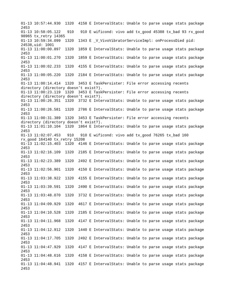 Vivo Device Error Log Analysis | PDF | Directory (Computing) | Kernel ...