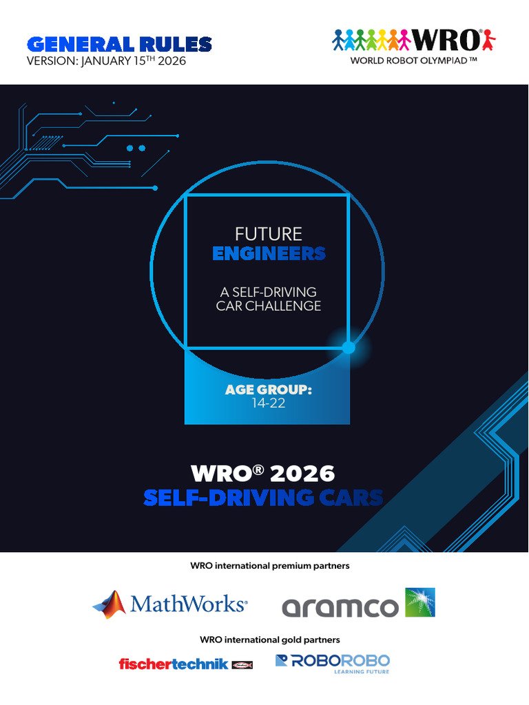 WRO 2026 Self-Driving Car Challenge Rules | PDF