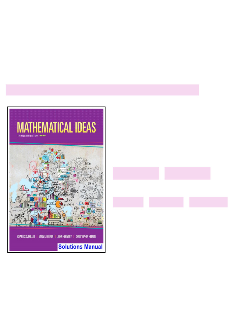 Mathematical Ideas 13th Edition Miller Solutions Manual sample | PDF ...