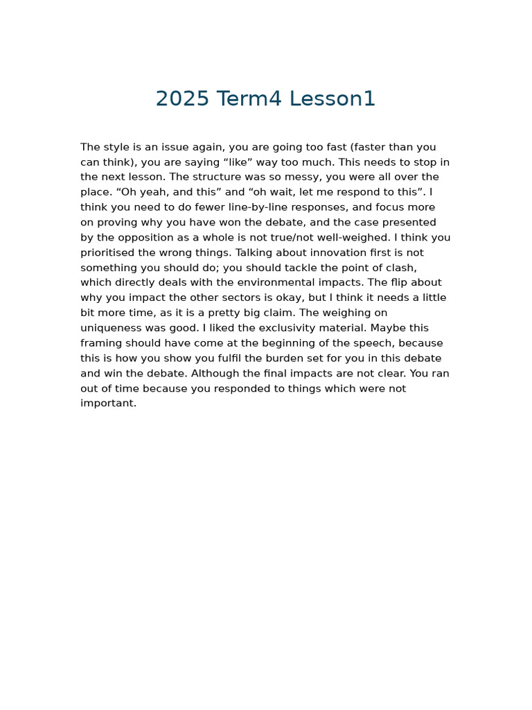 2025 Term4 Lesson1 | PDF