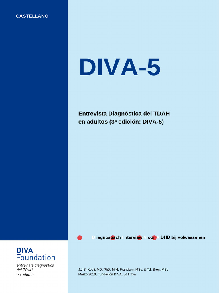 diva tdh | PDF | Desorden hiperactivo y deficit de atencion | Manual ...