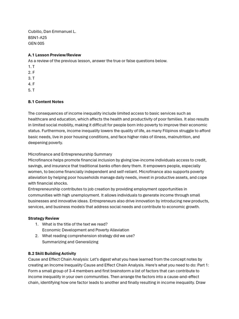 GEN 005 SAS 7 | PDF | Economic Inequality | Discrimination & Race Relations