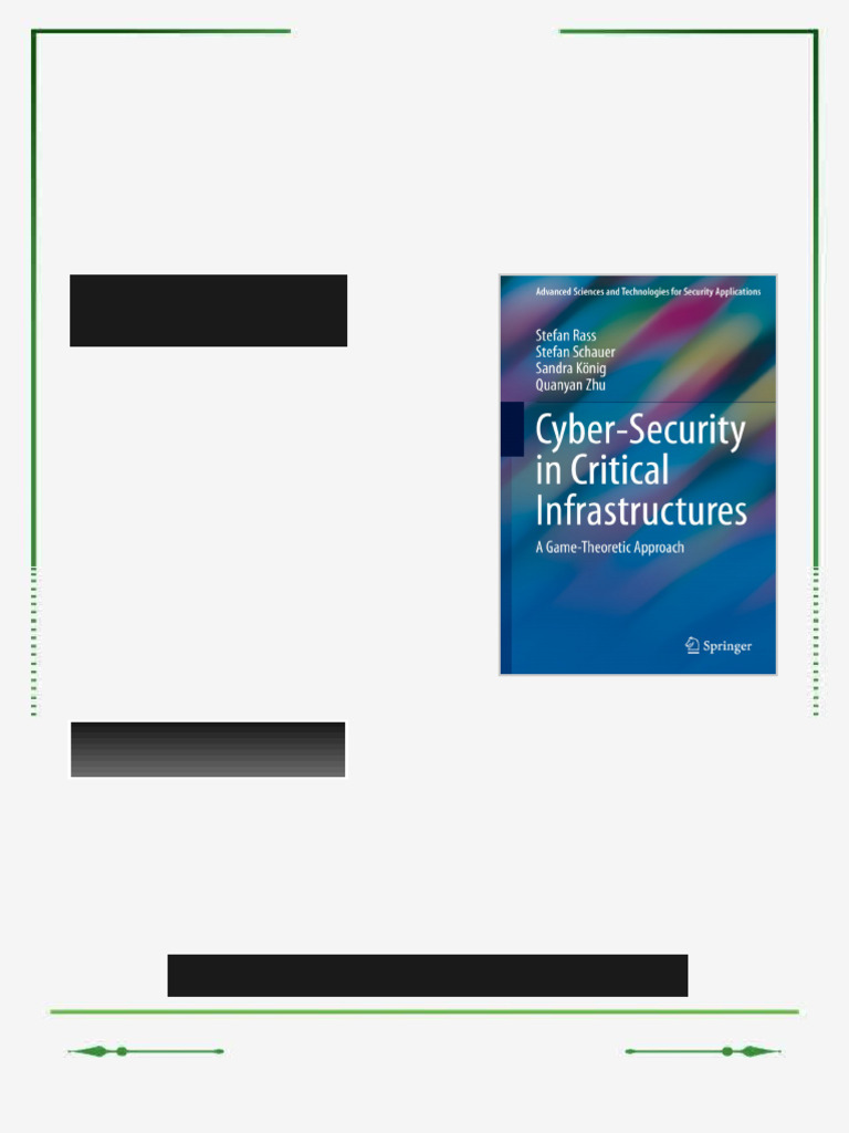 Cyber Security in Critical Infrastructures 1st edition by Stefan Rass ...
