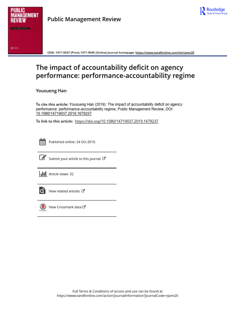 The Impact of Accountability Deficit On | PDF | Accountability | Office ...
