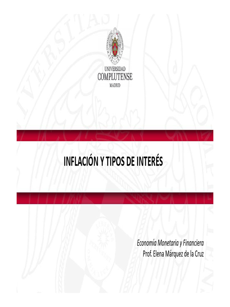 INFLACIÓN Y TIPOS DE INTERÉS | PDF | Inflación | Tasas de interés