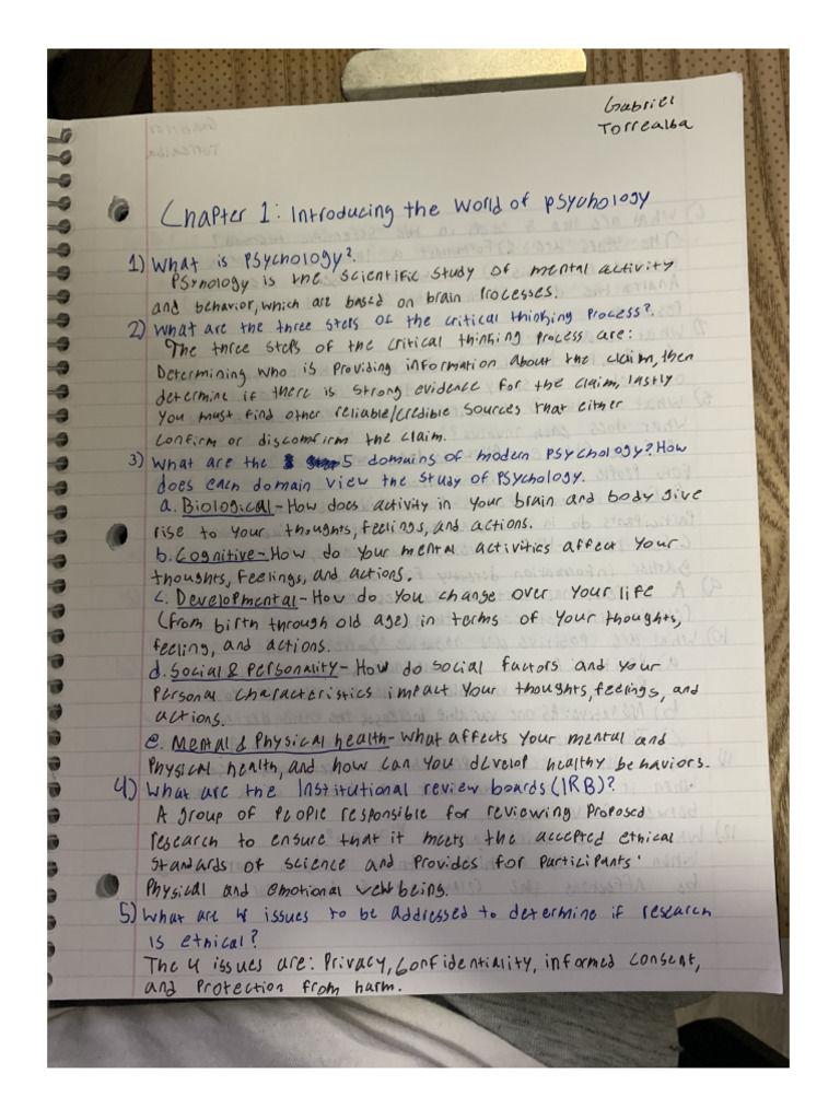 Psych Chapter 1 | PDF