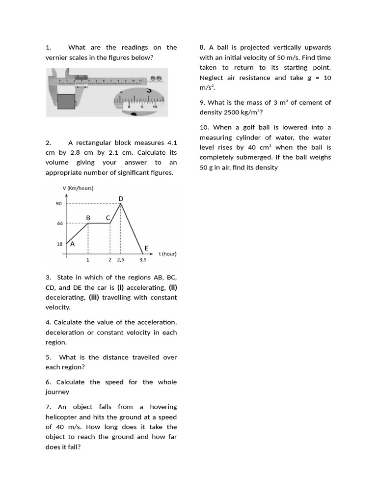 General Physics GS Assement | PDF