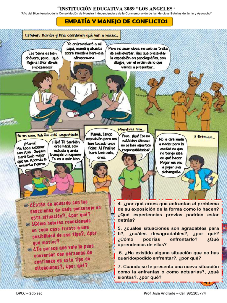 Empatía y Manejo de Conflictos en Educación | PDF