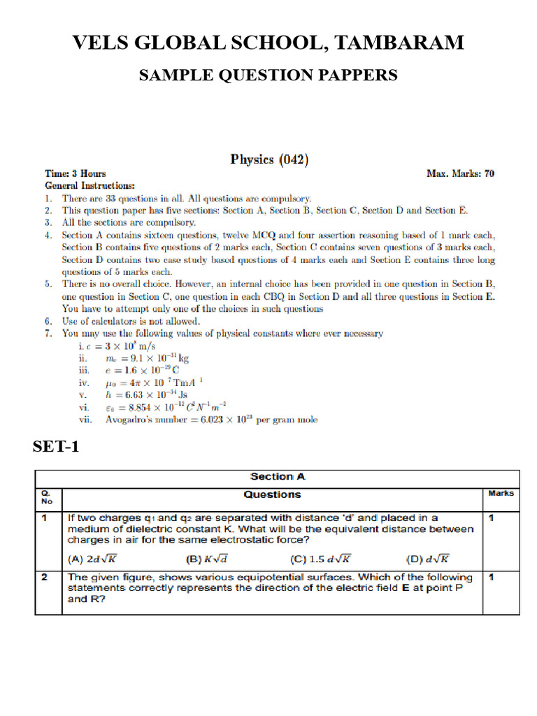 Sample Question Papper | PDF
