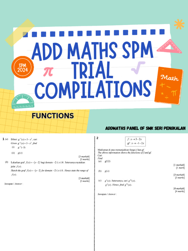 SPM 2024 Add Maths Trial Compilations | PDF