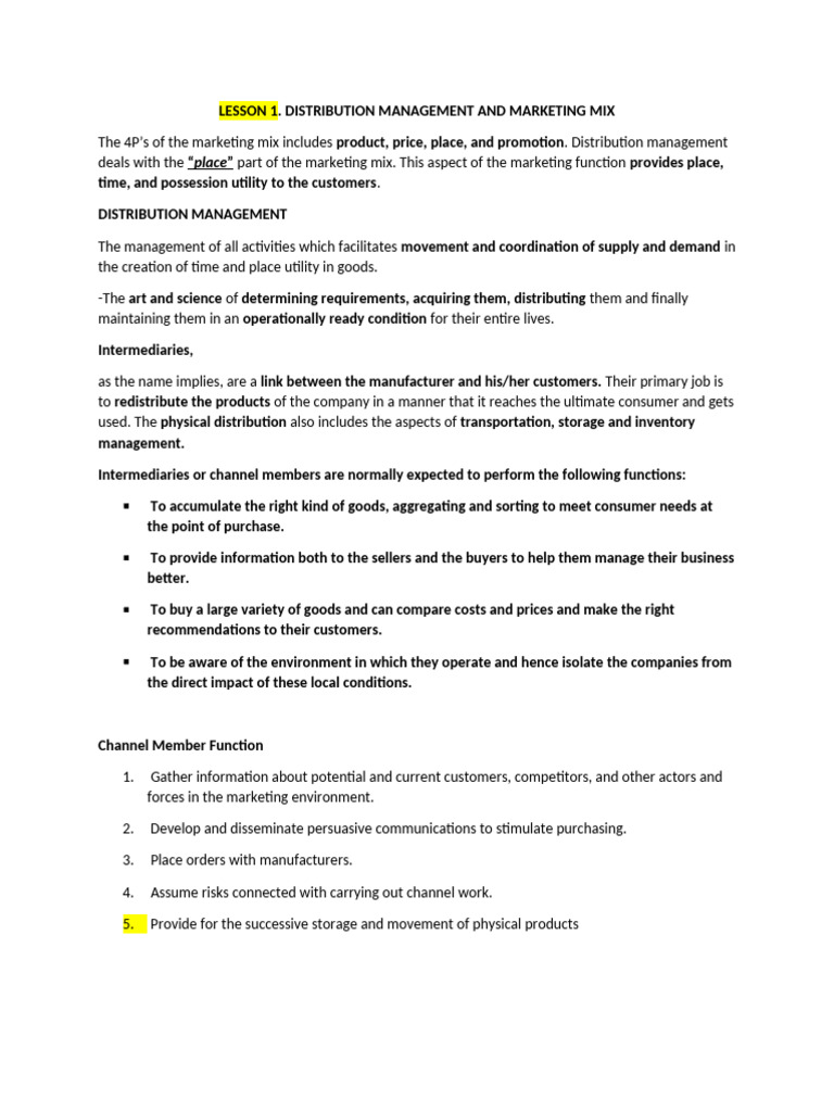 Distribution Management & Marketing Channels | PDF | Retail | Service ...