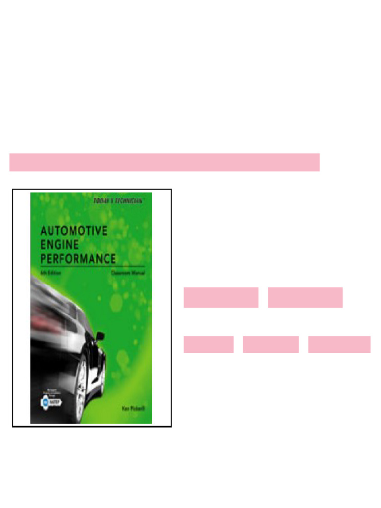 Solution Manual for Todays Technician Automotive Engine Performance ...