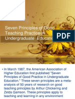 Seven Principles of Good Teaching Practice in Undergraduate Education