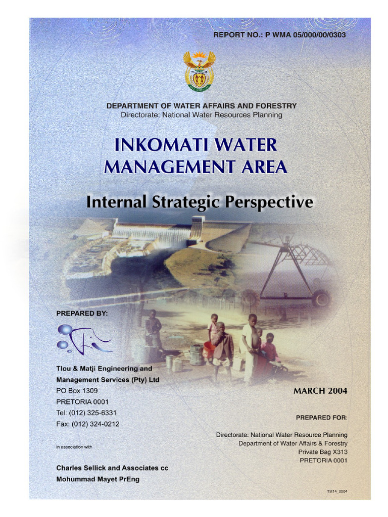 Inkomati WMA Internal Strategic Perspective | PDF | Water Resources ...