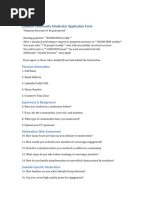 Discord Moderator Application Template | PDF | Cyberspace