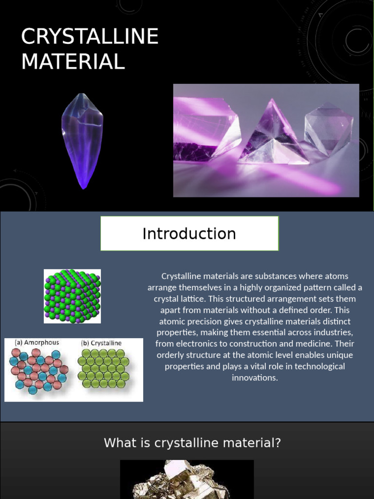 Crystalline Materials and Their Applications | PDF | Semiconductors ...
