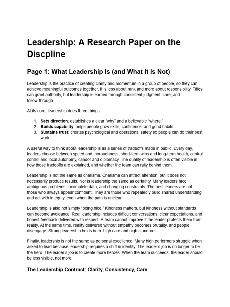 Understanding Effective Leadership Principles | PDF | Leadership ...