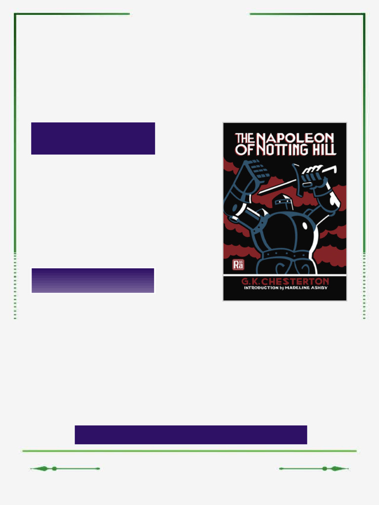 The Napoleon of Notting Hill G.K. Chesterton newest ebook edition 2026 ...