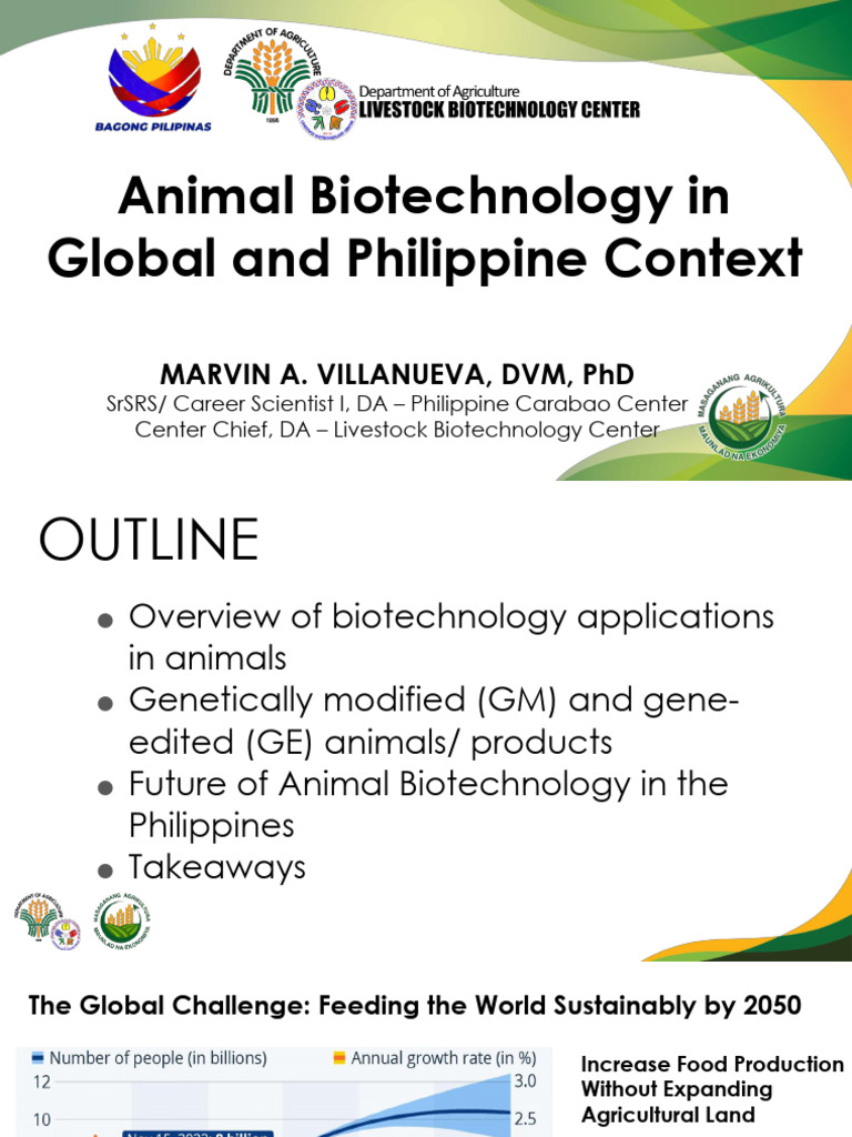 Animal Biotechnology in Global and Philippine Context Dr. Marvin a ...