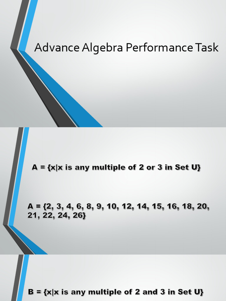 Advance Algebra Performance Task | PDF