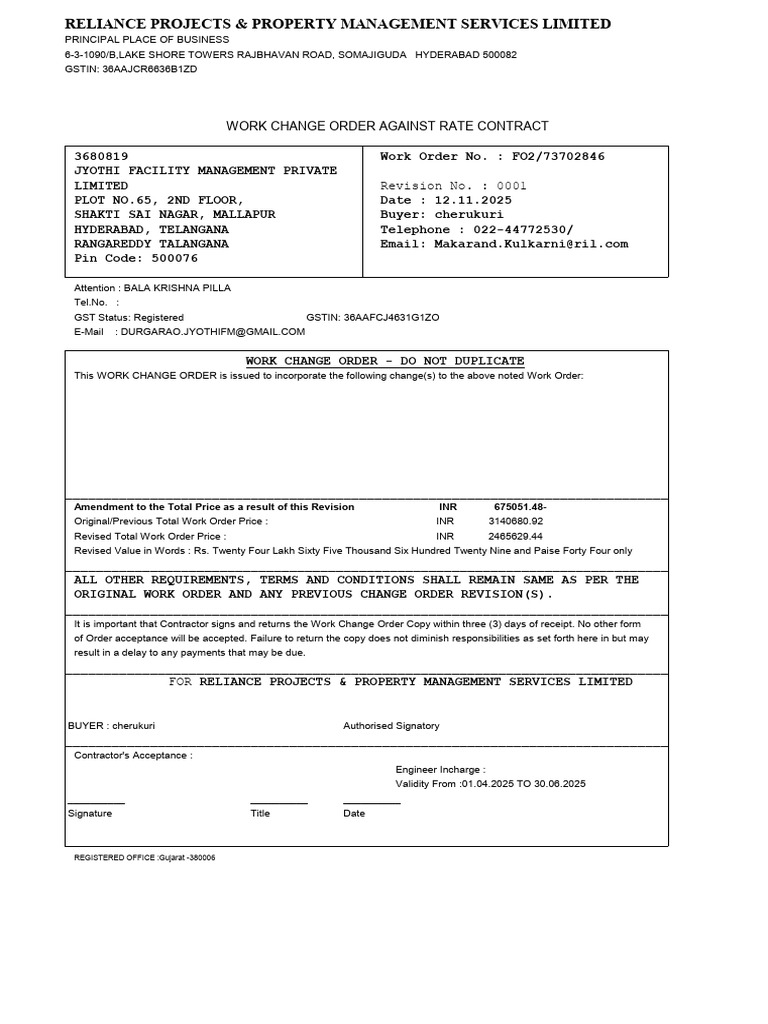 Work Order Format | PDF | Electrical Wiring | Electrical Connector