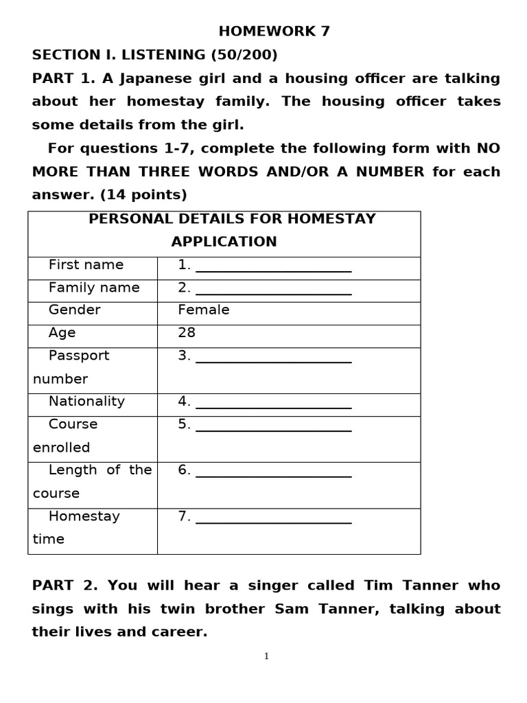 Homestay Application Listening Exercise | PDF | River | Glacier