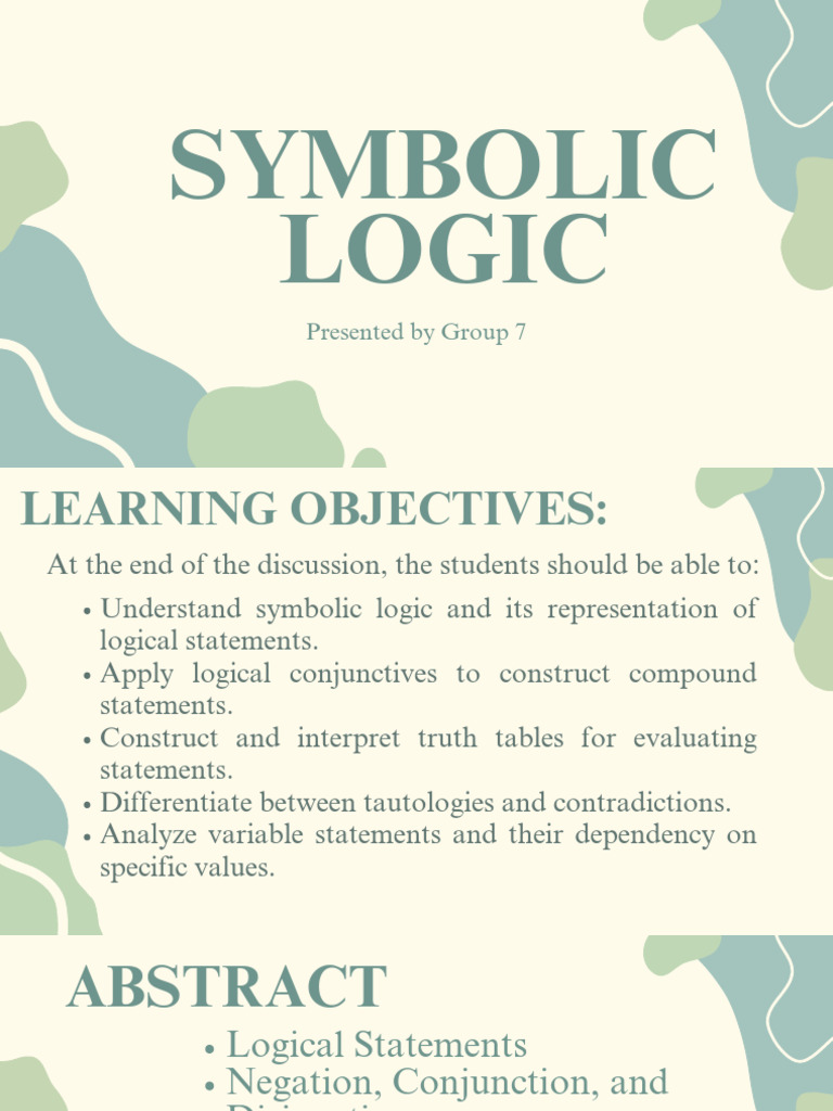 Understanding Symbolic Logic Concepts | PDF | Logic | Contradiction