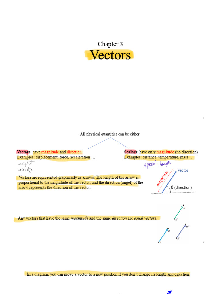 Understanding Vectors and Their Operations | PDF | Euclidean Vector ...