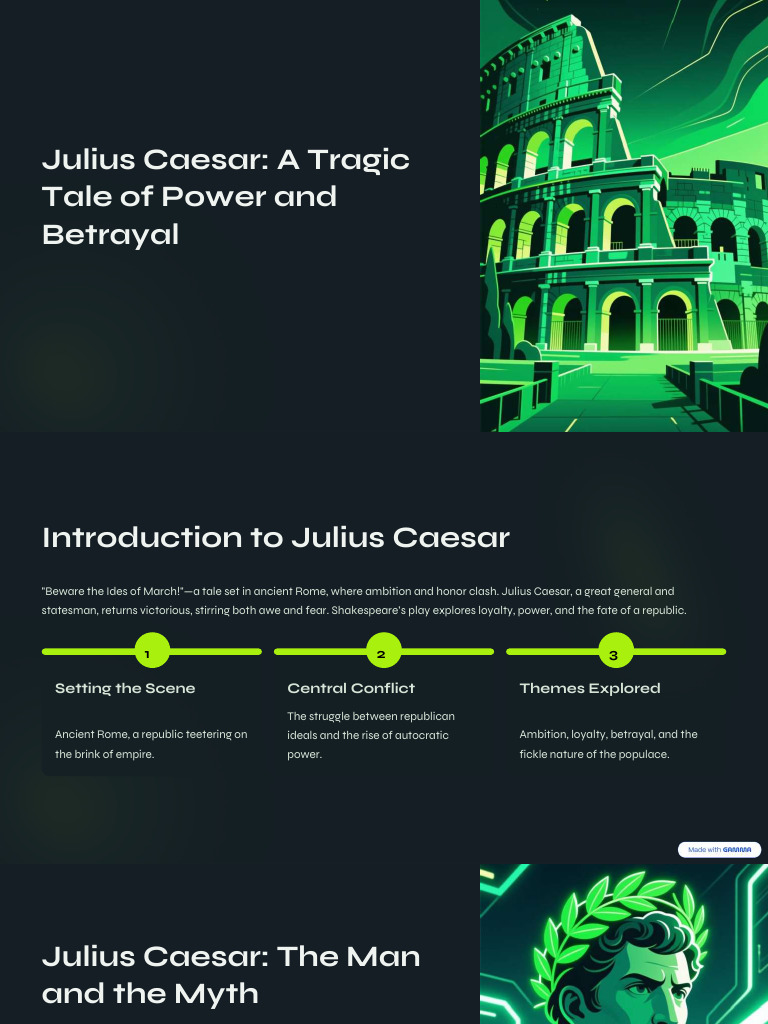 Julius Caesar: Power, Betrayal, Tragedy | PDF | Julius Caesar | Rhetoric