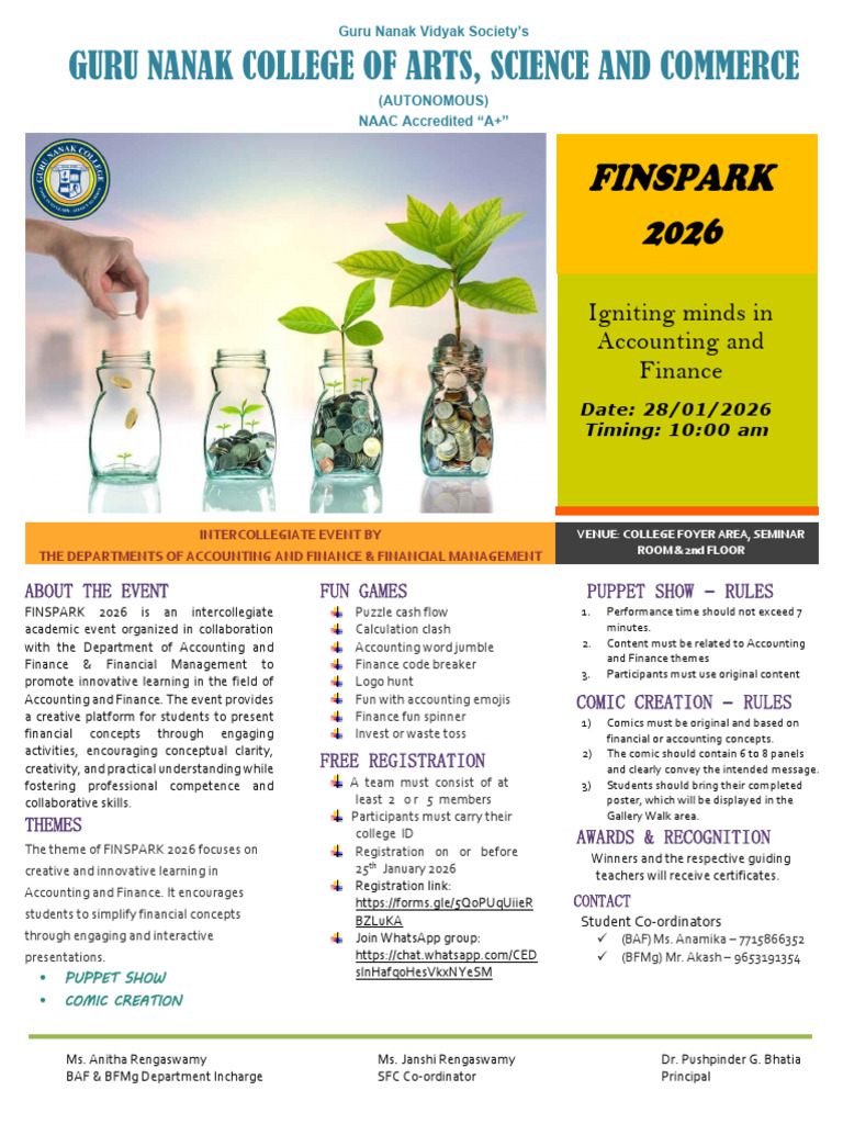 FINSPARK 2026: Accounting & Finance Event | PDF