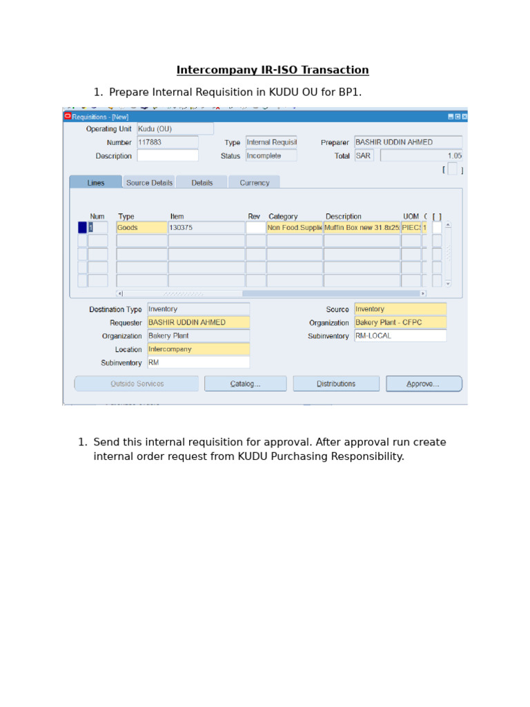 Intercompany IR-IsO With AR-AP Invoice | PDF