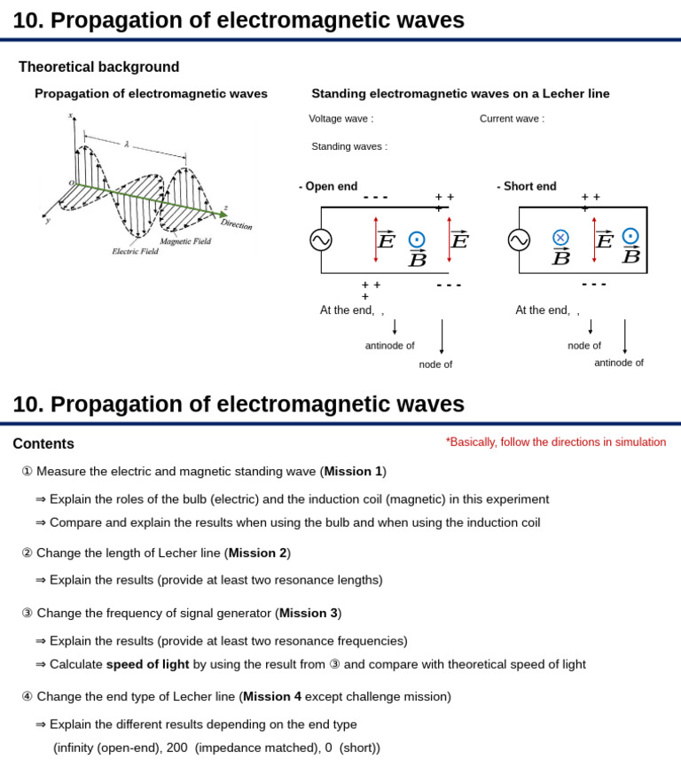 Electromagnetic Wave Propagation Experiments | PDF | Waves ...