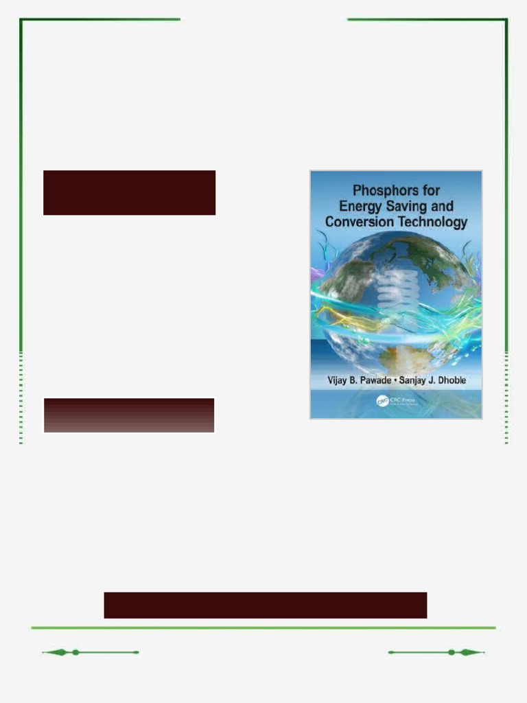 Phosphors for Energy Saving and Conversion Technology Vijay B Pawade ...