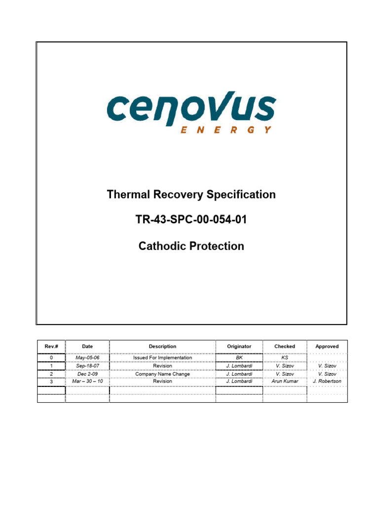 Cathodic Protection System Specifications | PDF | Rectifier | Transformer