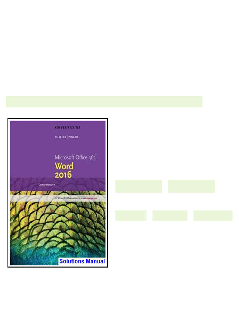 New Perspectives Microsoft Office 365 and Word 2016 Comprehensive 1st ...